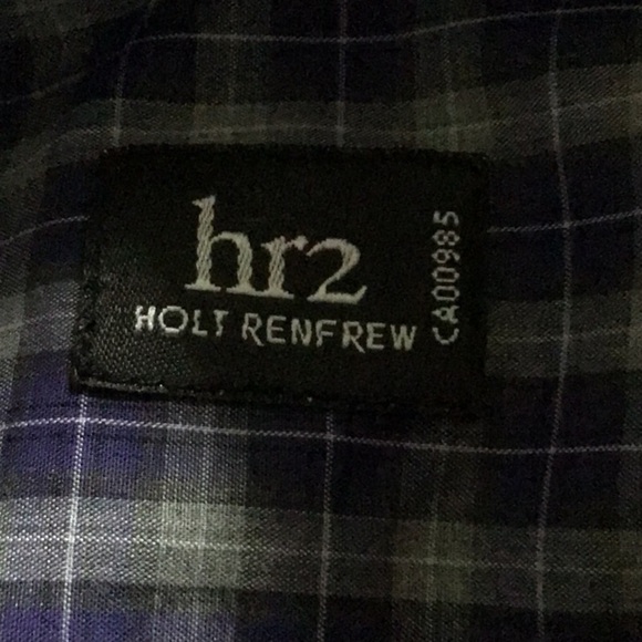 HR2 purple plaid button front shirt large - Picture 6 of 8